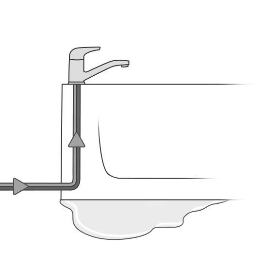 Réparation de l'arrivée d'eau d'une baignoire